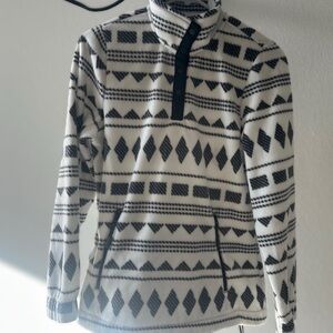 Stylish Black and White Turtleneck Pullover